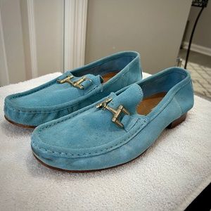 Vintage Upper Leather Men's Steven Madden  Loafer Shoes  - Size 11. - light blue
